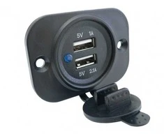 Lizdas 2 x USB-2,1A 12V/24V dvigubas