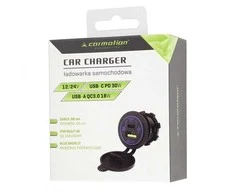 Carmotion Lizdas įkrovimui įmontuojamas USB QC 3.0 18W+USB-C PD30W 12/24V