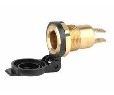 Carmotion Lizdas maitinimo automobilinis žalvarinis su dangteliu 12/24V 15A