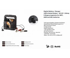 Pakrovėjas akumuliatoriui 15Amp. 12V