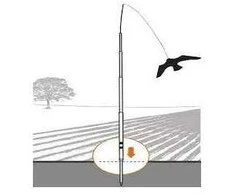 Paukščių baidyklė ,aitvaras "Vanagas"155cm+teleskopinis kotas 8m XLINE