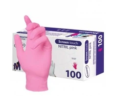 Pirštinės nesterilios nitrilinės rožinė sp M 100vnt.