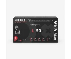 MAN Pirštinės vienkartinės nitrilinės GRIP "L" 50vnt. juodos