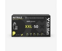 MAN Pirštinės vienkartinės nitrilinės GRIP "XXL" 50vnt. juodos