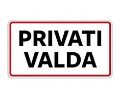 Plastikinė lentelė "Privati valda" 100x180mm