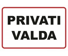 Plastikinė lentelė PRIVATI VALDA 200x300mm