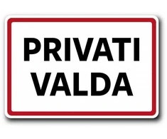 Plastikinė lentelė PRIVATI VALDA 200x300mm