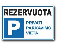 Plastikinė lentelė REZERVUOTA 200x300mm