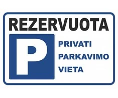 Plastikinė lentelė REZERVUOTA 200x300mm