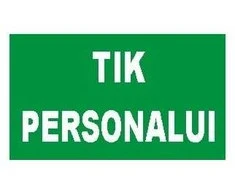 Plastikinė lentelė "TIK PERSONALUI "100x180mm