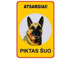 Plastikinė lentelė "Vokiečių aviganis" 120x180mm