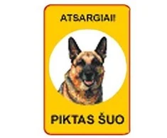 Plastikinė lentelė "Vokiečių aviganis" 120x180mm