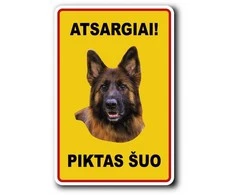 Plastikinė lentelė Vokiečių aviganis 200x300mm