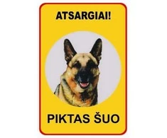 Plastikinė lentelė Vokiečių aviganis 200x300mm