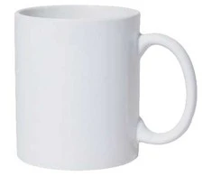 Puodelis porcelianinis kavai 300ml baltas tiesios formos