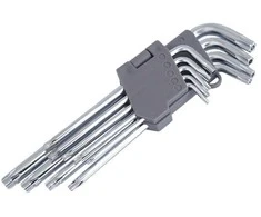 Carmotion Raktų šešiakampių žvaigždučių lenktų rinkinys 9vnt T10-T50mm 180mm