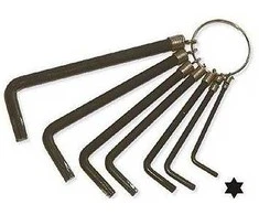 Raktų žvaigždučių rinkinys 7vnt 10-40mm torx