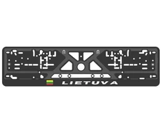 Rėmelis automobilio valstybiniam numeriui su užrašu "LIETUVA" su LT vėliavėle
