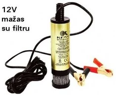 Siurblys degalų 12V mažas su filtru