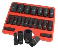 Smūginių ilgų galvučių rinkinys | 12,5 mm (1/2") | 10-38 mm | 20 vnt.