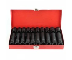 Smūginių ilgų ir trumpų galvučių rinkinys | CR-MO | 10 - 19 mm | 1/2" 20 vnt.