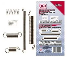 Bgs Technic Spyruoklių tempimui ir suspaudimui rinkinys 200vnt