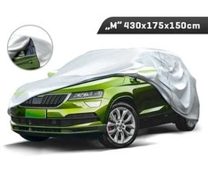 Uždangalas automobiliui "M"430x160x150cm trijų sluoksnių,su atšvaitais ir užtrauktuku ant durelių