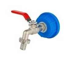 Užsukimas IBC konteinerio 61mm su 1/2 colio kranu raudona rankena