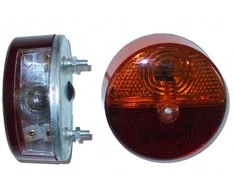 Žibintas galinis apvalus dviejų dalių šviesa 2vnt 80mm skersmuo