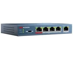 4 prievadų, 4 PoE komutatorius Hikvision DS-3E0105P-E