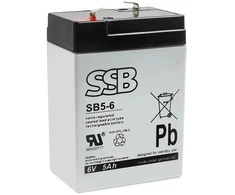 Akumuliatorius SSB SB 5-6 6V 5Ah AGM veikimui nereikia priežiūros
