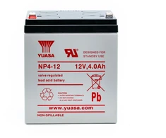 Akumuliatorius YUASA NP4-12 (4Ah, 12V, F1, VRLA, AGM)