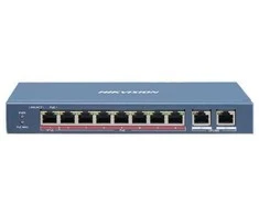 Hikvision 10 prievadų 8 PoE prievadų komutatorius DS-3E0310HP-E