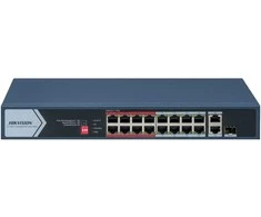 Šakotuvas Hikvision 18 prievadų, 16 PoE prievadų komutatorius Hik-vision DS-3E0318P-E/M(C)