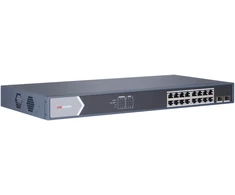 Šakotuvas Hikvision 18 prievadų 16 PoE prievadų komutatorius DS-3E0518P-E/M