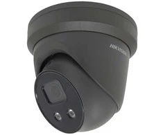 Hikvision dome DS-2CD2346G2-IU F2.8 (juoda, 4 MP, 30 m. IR; AcuSense)
