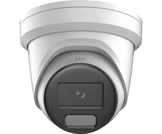 Hikvision kupolas DS-2CD2347G2H-LIUeF F4 (balta, 4 MP, 30 m. IR; 30 m. LED, hibridinė šviesa)