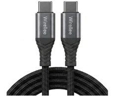 Kita USB-C–USB-C kabelis Wirellee (2 m, 100 W, PD 3.0, juodas)