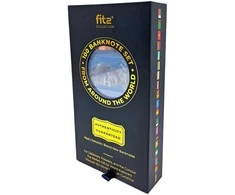FIT2 100 pasaulio banknotų kolekcijos rinkinys, autentiški UNC, dovanų dėžutė