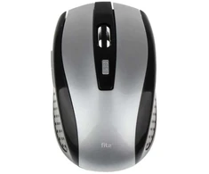 Optinė belaidė pelė FIT2 M12, 2,4 GHz, 1200 DPI, juoda/sidabrinė