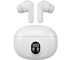 Belaidės TWS ausinės FIT2 FITH895 Bluetooth 5.4 su įkrovimo dėklu, balta