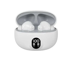 Belaidės TWS ausinės FIT2 FITH895 Bluetooth 5.4 su įkrovimo dėklu, balta