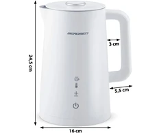Elektrinis virdulys Berdsen BD-709 2200W 1,7L su liečiamu valdymo skydeliu ir temperatūros reguliavimu, baltas
