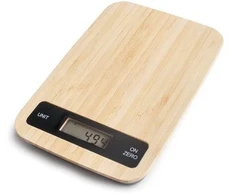 Elektroninės virtuvinės svarstyklės IBILI 631020 Class 5kg su bambuko paviršiumi ir taros funkcija