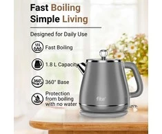 Elektrinis virdulys FIT2 YD-1830 1.8L 1800W dvigubų sienelių, neįkaistantis, pilkas