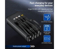 Išorinė baterija FIT2 DX503 30000 mAh, 22.5W greitas įkrovimas