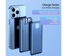 Išorinė baterija FIT2 DX99 10000 mAh, 22.5W greitas įkrovimas