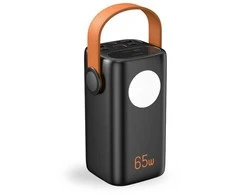 Greitojo įkrovimo išorinė baterija FIT2 PRO C40 40000mAh 65W PD su LED ekranu ir šviesa, juoda