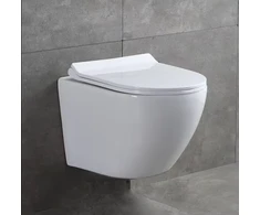 Pakabinamas klozetas be apvado FIT2 7001, 490 mm, su lėto nusileidimo dangčiu, dvigubas nuleidimas 3/6 L, suderinamas su Geberit