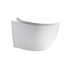 Pakabinamas klozetas be apvado FIT2 7001, 490 mm, su lėto nusileidimo dangčiu, dvigubas nuleidimas 3/6 L, suderinamas su Geberit